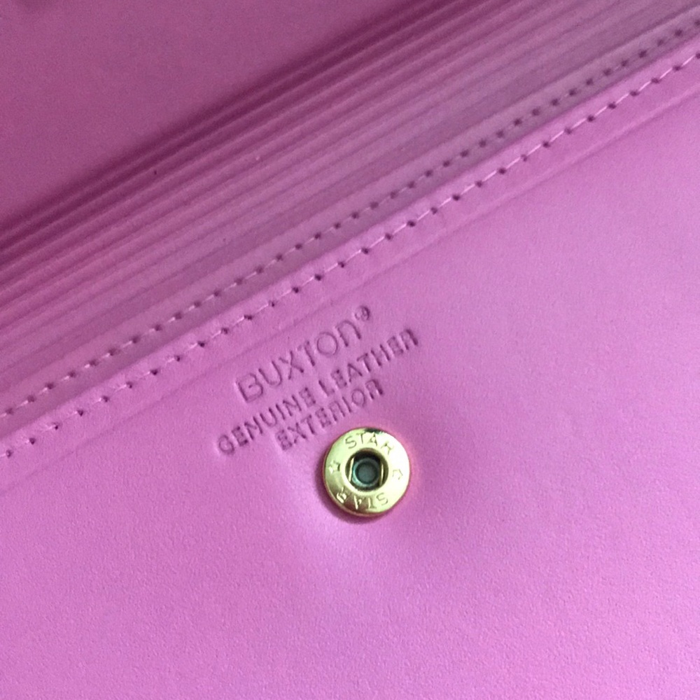 Buxton | pink leather wallet with coin purse - Picture 2 of 4